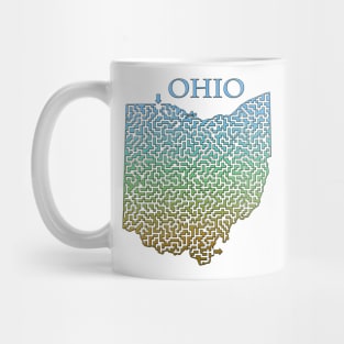 State of Ohio Colorful Maze Mug